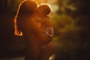 pregnancy photoshoot sunset outdoor family session