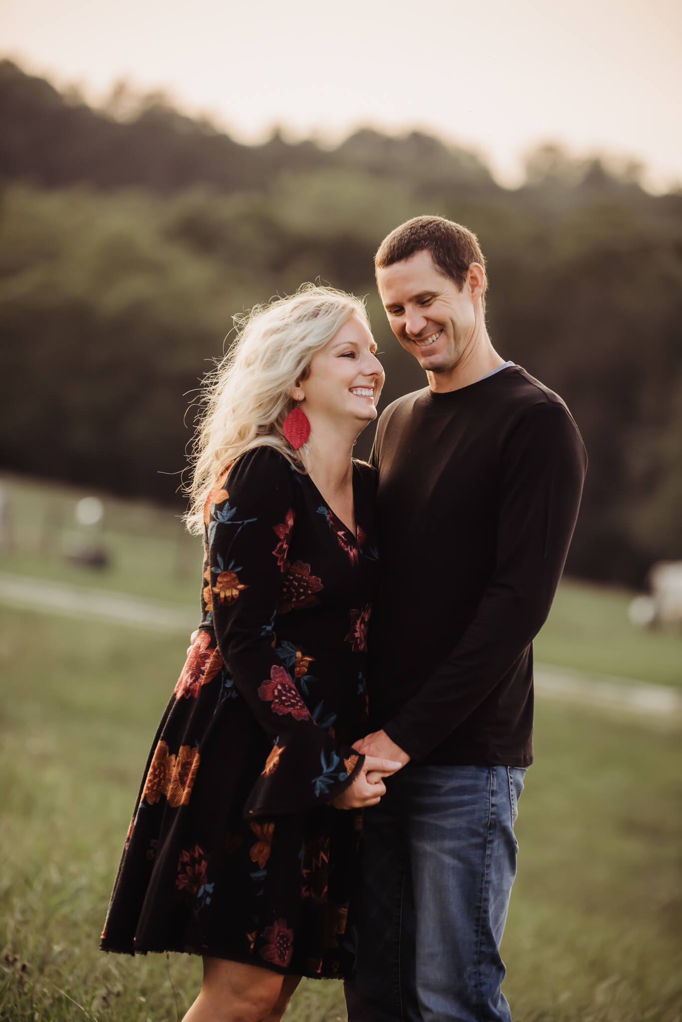 Married couple sharing a moment and laughing together